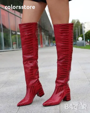 Ботуши на ток - бордо крок - KR200