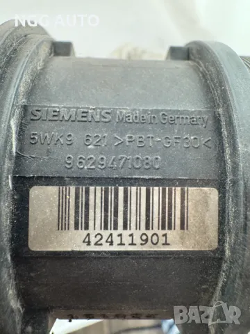 Дебитомер Пежо 307, Peugeot 307, 9629471080, 5WK9 621, Siemens, снимка 4 - Части - 50421847