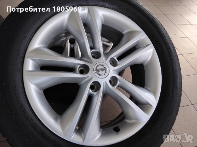 4бр. ал. джанти Nissan (оригинални) 5x114,3 , 6,5x17 , ET40 , централен отвор 66,1мм