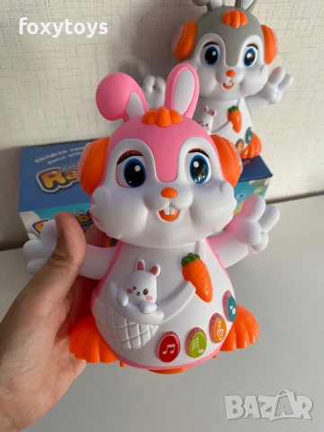 Танцуващо зайче с музика и светлина, снимка 6 - Музикални играчки - 51699920