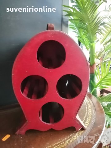 Дървена стойка за бутилки, снимка 4 - Аксесоари за кухня - 38797458