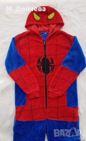 Поларен гащеризон Спайдърмен 8-10 години, снимка 9 - Детски пижами - 38613451