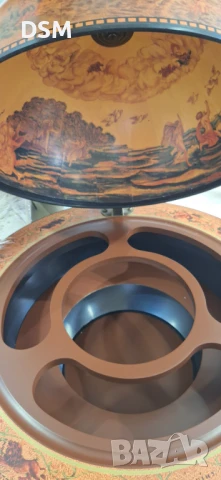 Нов Мини Бар Глобус - Светъл - Поставка за Бутилки  - Подарък - Юбилей!, снимка 7 - Маси - 43129062