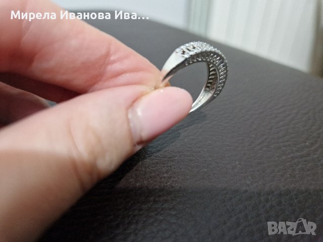 Дамски сребърен пръстен, снимка 5 - Пръстени - 42408764