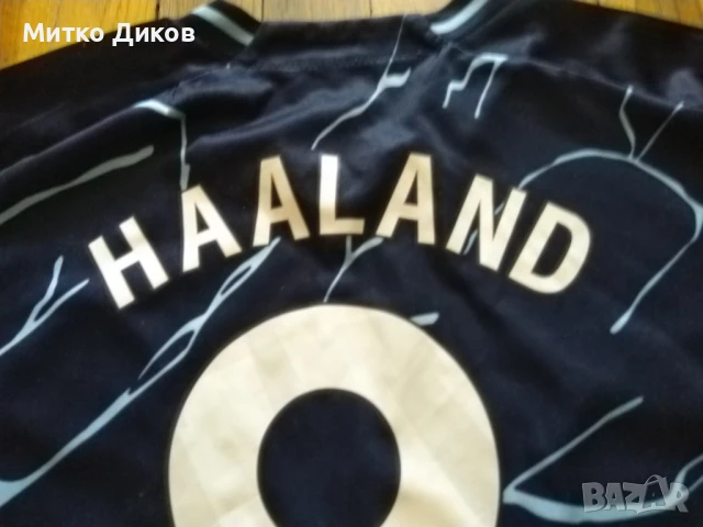 Манчестър Сити футболна тениска маркова на Пума №9 Ерлинг Холанд размер ХЛ юноши към С като нова, снимка 11 - Футбол - 51083642