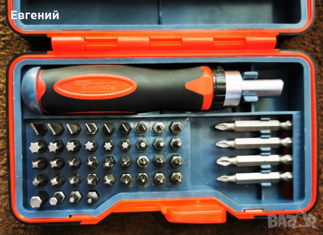 Комплект накрайници“POWERFIX“-53 части в кутия, снимка 4 - Куфари с инструменти - 31783655