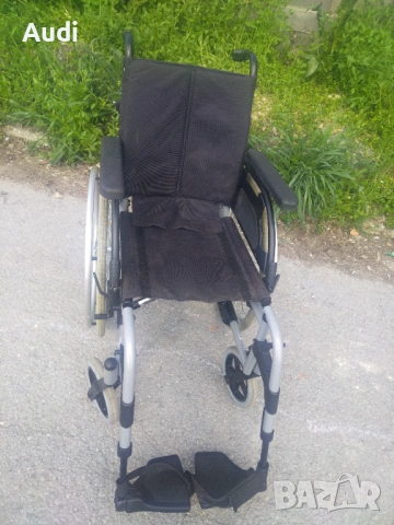 Сгъваема инвалидна рингова количка със степенки Марка: BREEZY Ширина на седалката 37см Дълбочина 40с, снимка 13 - Инвалидни колички - 54098179