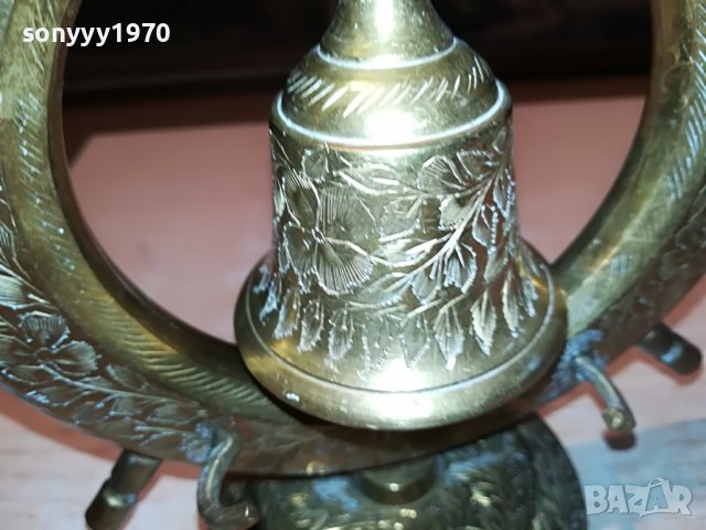 КАМБАНА И РУЛ-МЕД МЕСИНГ-ВНОС ШВЕЦИЯ 1405221916, снимка 14 - Антикварни и старинни предмети - 36760656