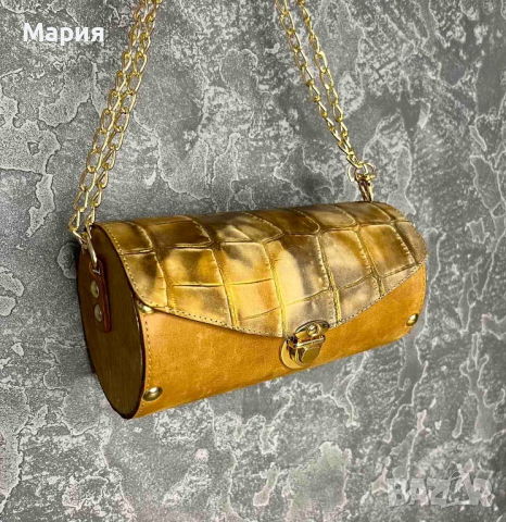 ПРОМОП-Чанта от ЕСТЕСТВЕНА КОЖА и хастар , снимка 2 - Чанти - 44929207