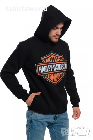 Нов мъжки суичър с трансферен печат HARLEY DAVIDSON, мотори, снимка 6 - Суичъри - 27756779