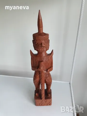 Vintage тайландска дърворезба на Якша , вид природен дух, снимка 4 - Статуетки - 50181268