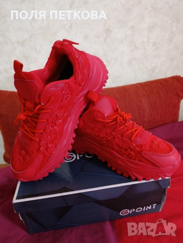 Червени маратонки, снимка 4 - Маратонки - 54095541