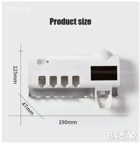 Соларен диспенсър за паста за зъби, снимка 13 - Органайзери - 51957003