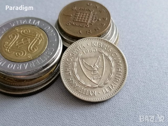Монета - Кипър - 50 цента | 1980г., снимка 2 - Нумизматика и бонистика - 36613753