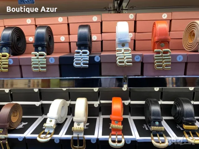 колани от естествена кожа в кутия miu miu celine  