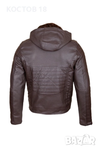 Мъжко зимно кожено яке – 3459, снимка 9 - Якета - 52500470
