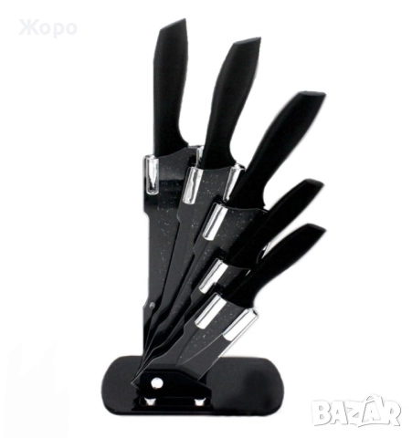 Комплект ножове ZEPHYR 1633 5-ножа и поставка черен или сив цвят, снимка 2 - Прибори за хранене, готвене и сервиране - 52482340