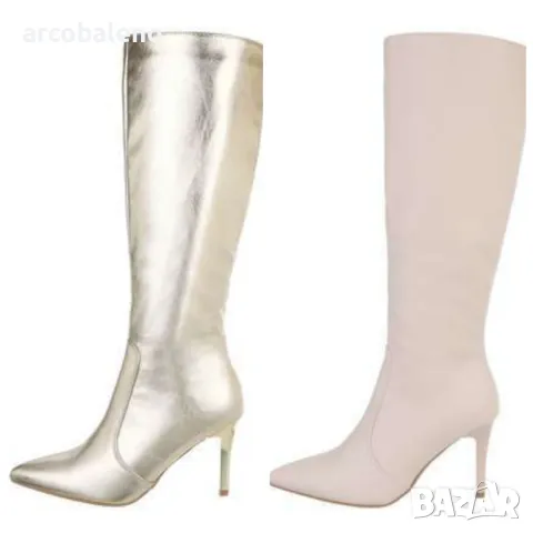 Дамски ботуши на висок ток, 2цвята 