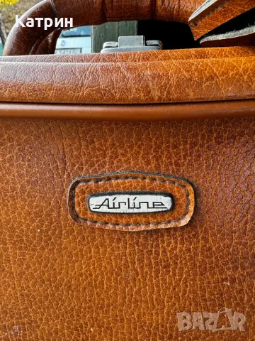 Кожен куфар ретро Airline, снимка 2 - Антикварни и старинни предмети - 48009677