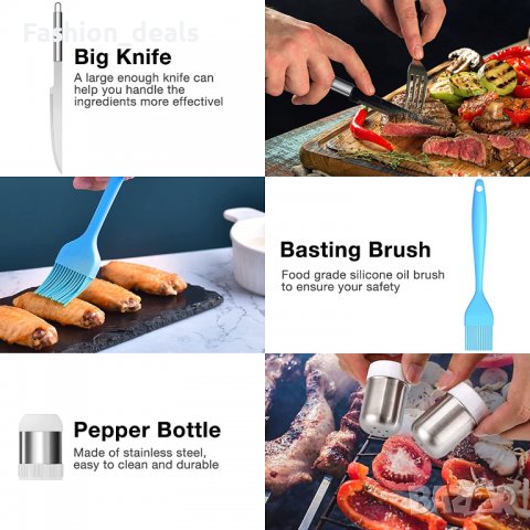 Нов голям Комплект инструменти за Грил Барбекю Месо Печене 37 части, снимка 4 - Други - 39604524