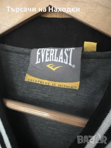 $79 Мъжко горнище / яке Everlast Zip Jacket Black White Check 3XL 2XL, снимка 4 - Якета - 52184343