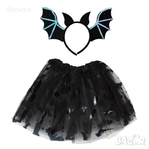 5202 Хелоуин комплект пола пачка с диадема прилеп