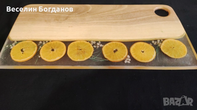 Дъска подходяща за сервиране и рязане,епоксудна смола и дърво  , снимка 6 - Други - 53060028