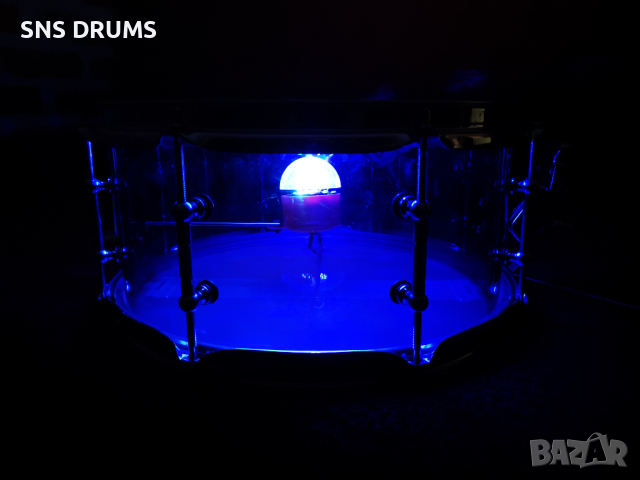 Уникални барабанчета от Акрил с осветление, снимка 8 - Ударни инструменти - 44630630