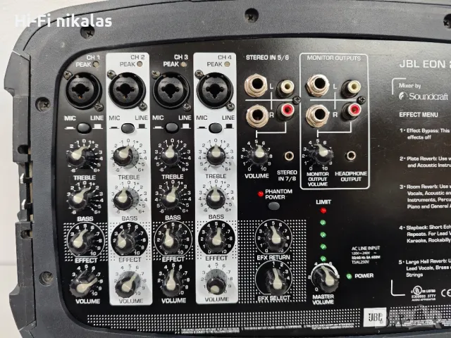 усилвател пулт миксер смесител JBL EON 210P, снимка 2 - Ресийвъри, усилватели, смесителни пултове - 47847457