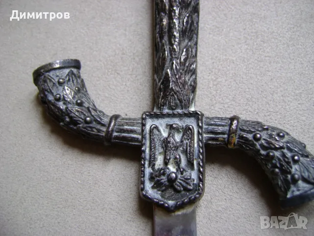 СТАРА НЕМСКА КАМА СЪС БРОНЗОВА ДРЪЖКА, снимка 4 - Антикварни и старинни предмети - 49572265