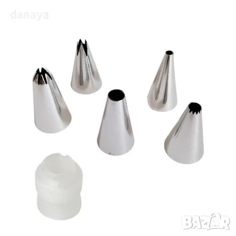 5741 Комплект сладкарски пош с накрайници, адаптор, шпатула и четка, 9 части, снимка 2 - Прибори за хранене, готвене и сервиране - 49219677