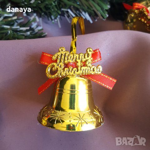 3237 Комплект камбанки за коледна елха, 6 броя, снимка 2 - Декорация за дома - 38492440