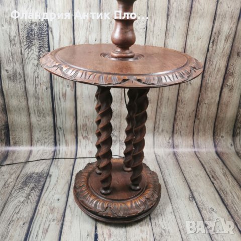 Дървен лампион с масичка, снимка 4 - Лампиони - 39064342