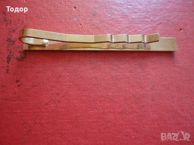 Луксозна позлатена игла щипка за вратовръзка 1, снимка 5 - Други - 53042983