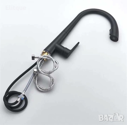 Смесител за кухненска мивка черен мат, снимка 4 - Други стоки за дома - 52854049