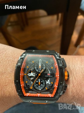 часовник кварцов хронограф MINI FOCUS силиконова каишка Автоматична дата , снимка 18 - Мъжки - 40659357