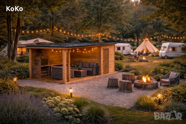 Дървена веранда със сервизно помещение, снимка 3 - Декорация за дома - 52562520