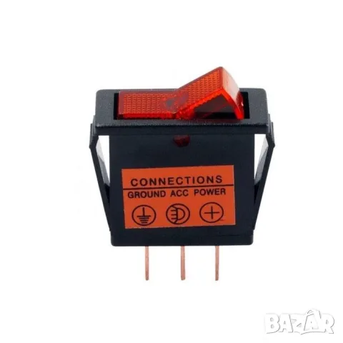 Тънък двупозиционен превключвател 12V 16A 41.5x11.5 mm