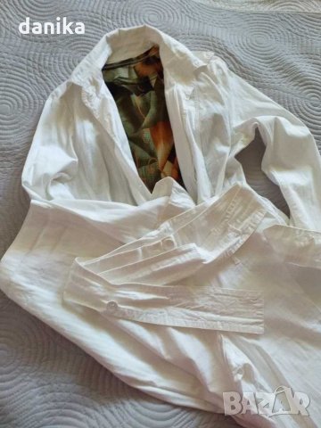 Дамски летен костюм Италия S / М панталон, сако , тениска  , снимка 4 - Костюми - 29161181