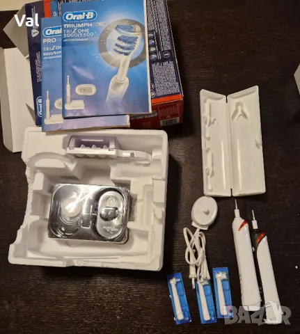 Четки за зъби Oral B  2бр с накрайници, снимка 2 - Други - 50407601
