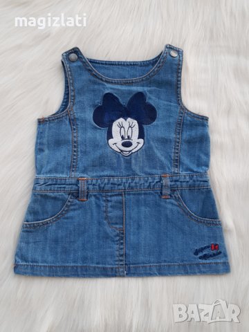 Дънков сукман Мини Маус 3-6 месеца, снимка 5 - Бебешки рокли - 42765707
