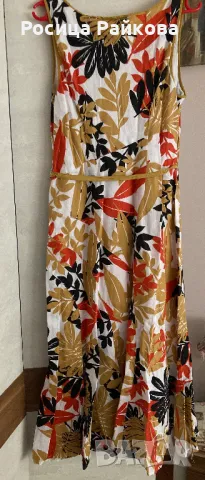 Ленена Рокля Monsoon , 42 размер, снимка 6 - Рокли - 48733335