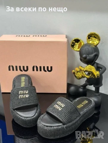 Miu Miu Дамски Чехли Миу Миу - Налични Различни Цветове Код E606, снимка 6 - Чехли - 50957638