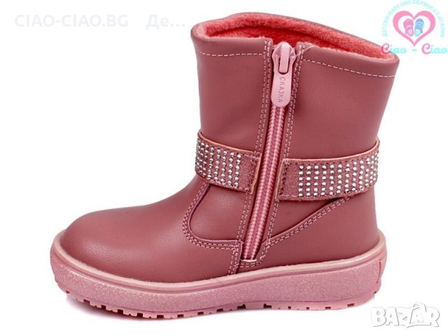 №22Детски ботушки за момиче WEESTEP розови с панделка, снимка 2 - Бебешки боти и ботуши - 31029213