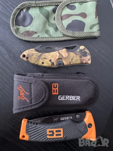 Лот ножове – Opinel, Gerber Bear Grylls + подарък кожен портфейл, снимка 3 - Ножове - 53981975