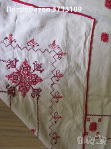 Голяма покривка за маса, ръчна бродерия, шевици, 180х140см., снимка 7 - Антикварни и старинни предмети - 51837738