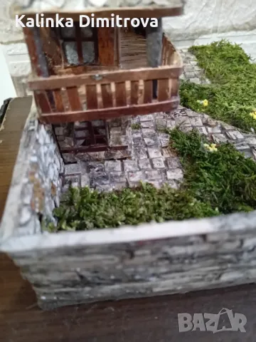 Макет на българска,старинна къща.Ръчна изработка., снимка 4 - Декорация за дома - 50155453