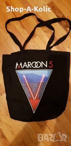 MAROON 5 Black Canvas Tote Bag, снимка 1