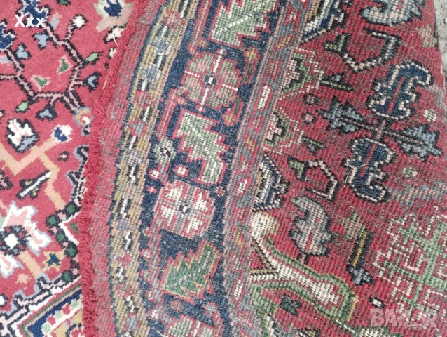 Ръчно тъкан вълнен килим.Антика за ценители.Ирански., снимка 8 - Килими - 51149415