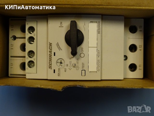 моторна защита SCHRACK Bes 24500 protection circuit breakers 36-45A, снимка 10 - Резервни части за машини - 39373868